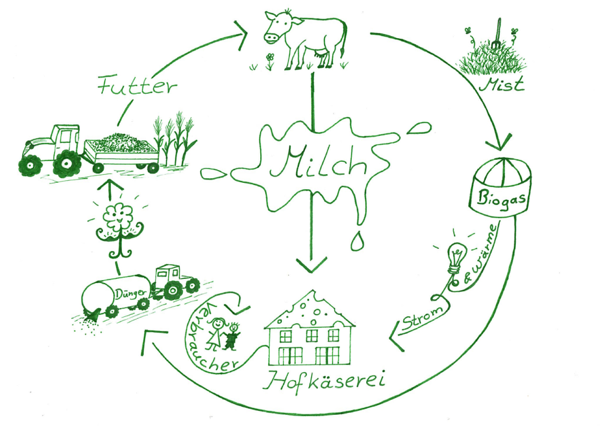 Kreislauf Nachhaltigkeit auf Traupe's Milchhof